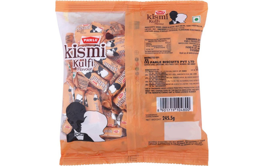 Parle Kismi Kulfi Flavour   Pack  245 grams